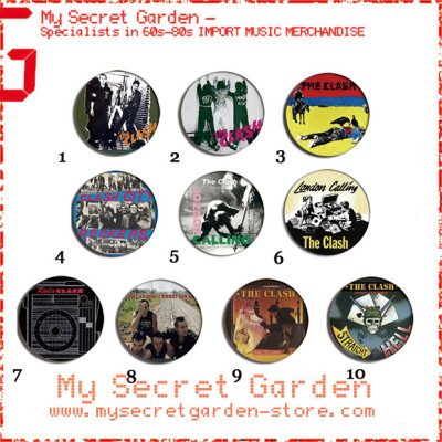 The Clash - London Calling, Combat Rock Album Pinback Button Badge Set ( or Hair Ties / 4.4 cm Badge / Magnet / Keychain Set )